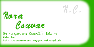 nora csuvar business card